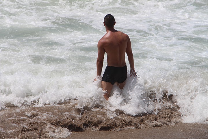 Man on the beach at Puerto Vallarta